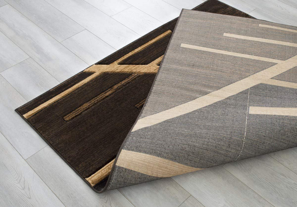 Monochromatic Rug/Linier Design Hand Carved 11