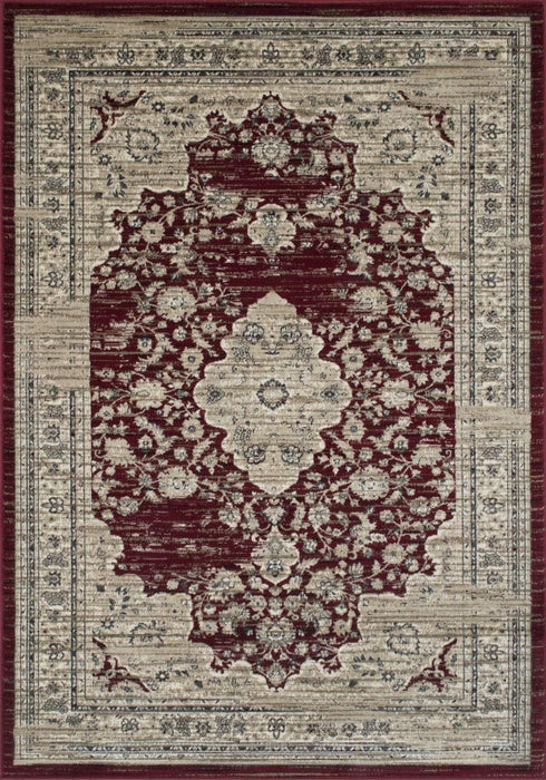 Floral Pattern Distressed Rug #93