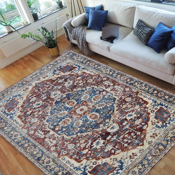 Vintage Rugs/Contemporary Persian Area Rugs-Distressed Copper/Multi (5'x7')