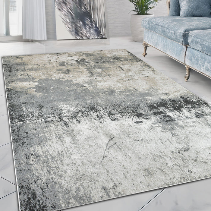 HR High Quality Modern Abstract Weathered Wall Rug #8983C