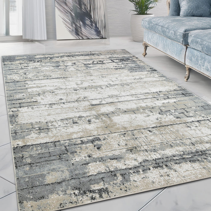 HR High Quality Modern Abstract Weathered Wall Rug #8985S