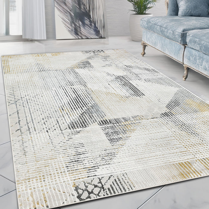 HR High Quality Modern Abstract Weathered Wall Rug #8986P