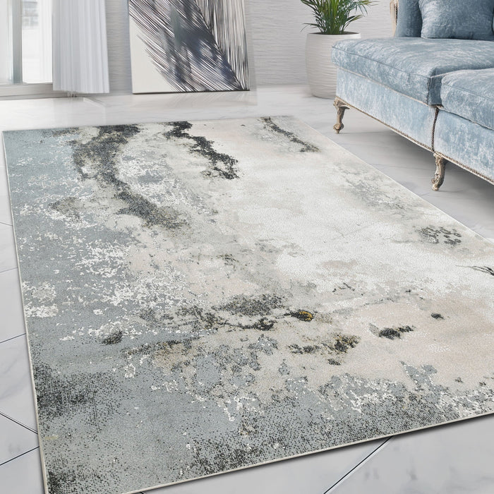 HR High Quality Modern Abstract Weathered Wall Rug #8987S