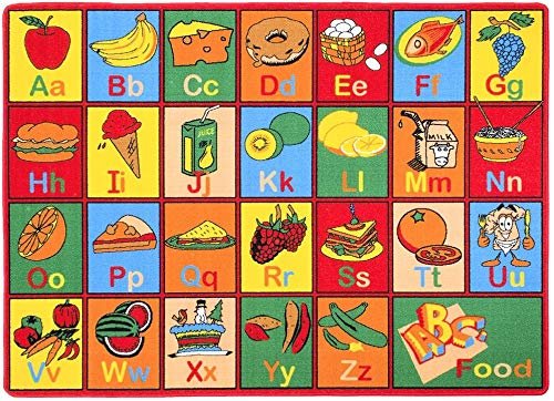 Teaching ABC Food/Fruits Kids Educational Play mat Non-Slip