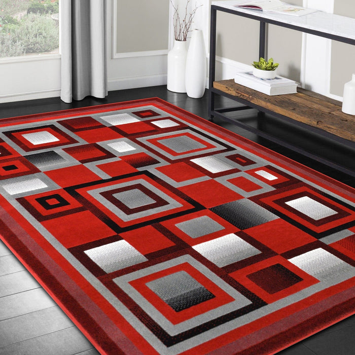 Geometric Abstract Area Rug LUX-910