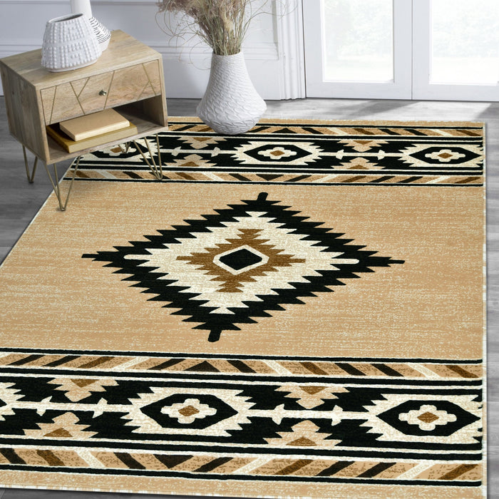 HR Southwestern Rugs Tribal Medallion #1241