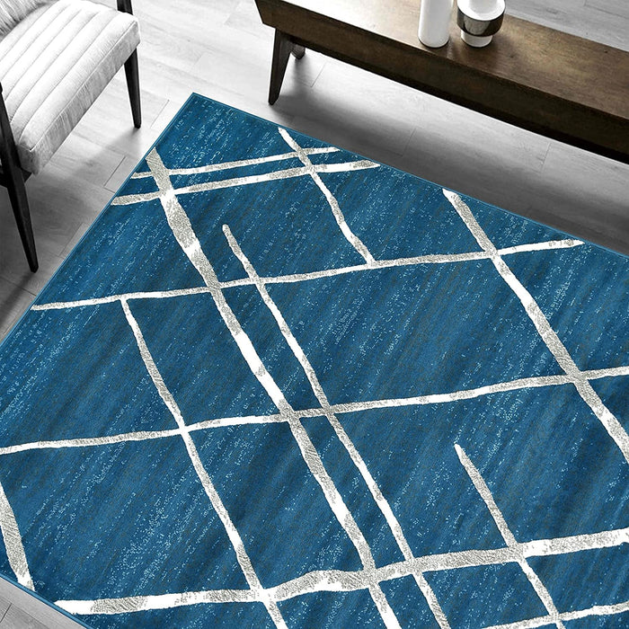 Diamond Pattern Contemporary Abstract Area Rug