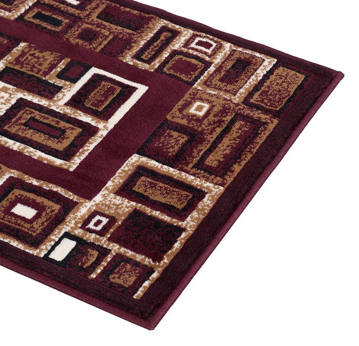 Frame/Boxy/Cube Pattern-Shed Free Rug