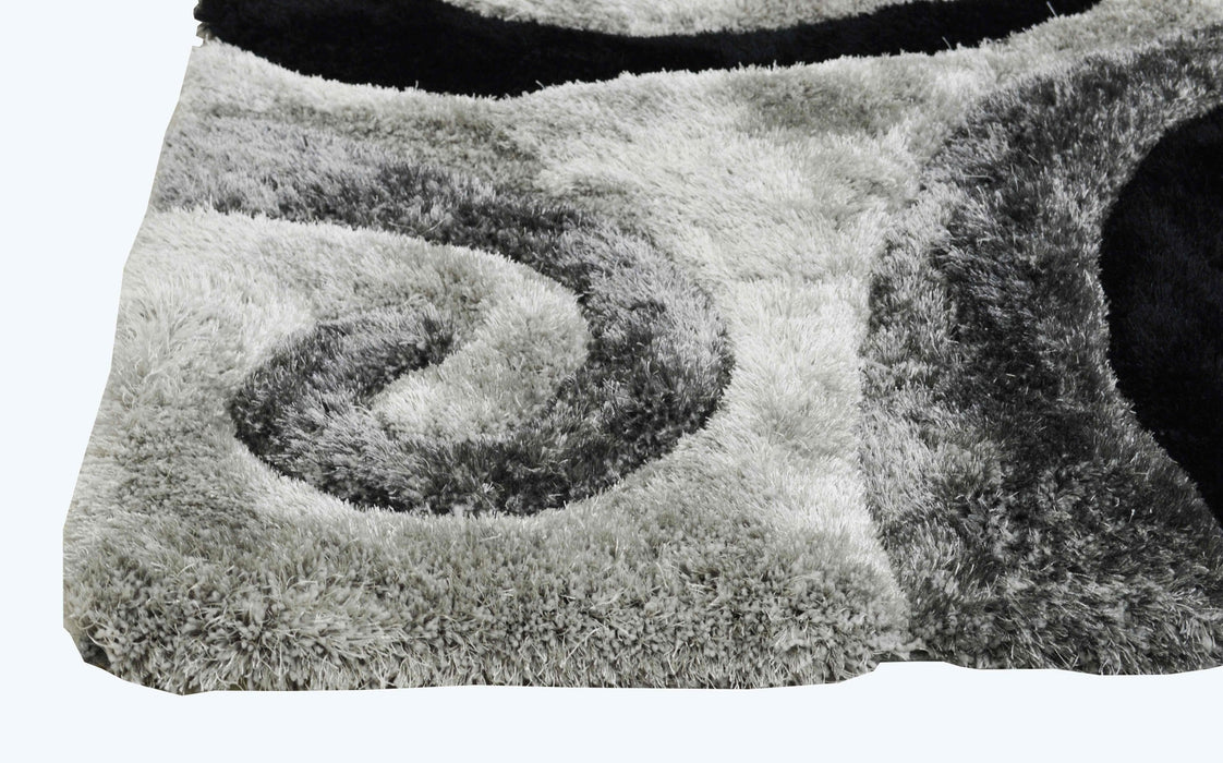 3-D Hand Curved Shaggy Rug #05