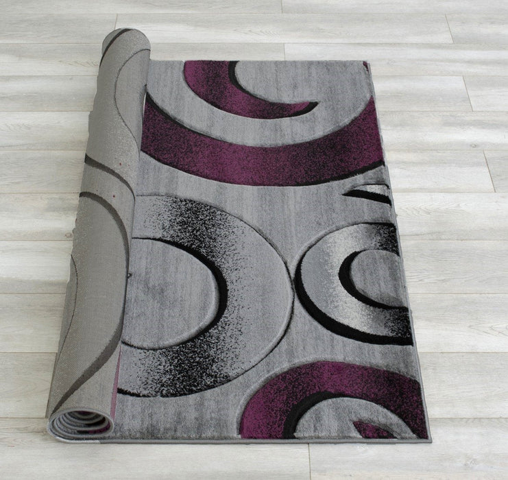 Swirls Hand Carved Area Rug #16