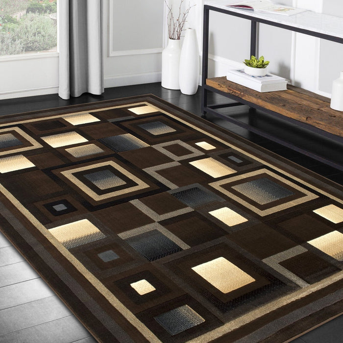 Geometric Abstract Area Rug LUX-910