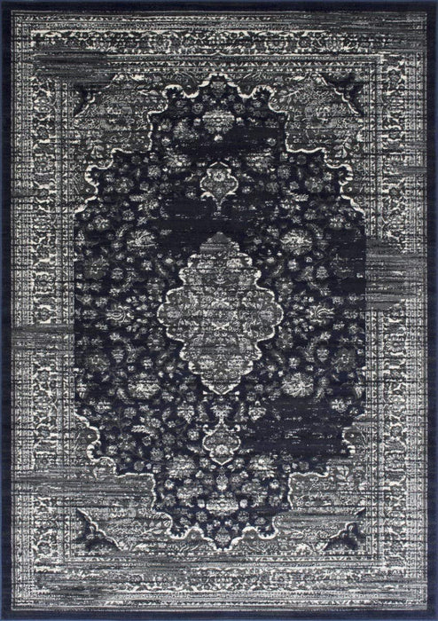 Floral Pattern Distressed Rug #93