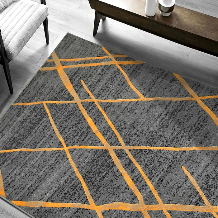 Diamond Pattern Contemporary Abstract Area Rug