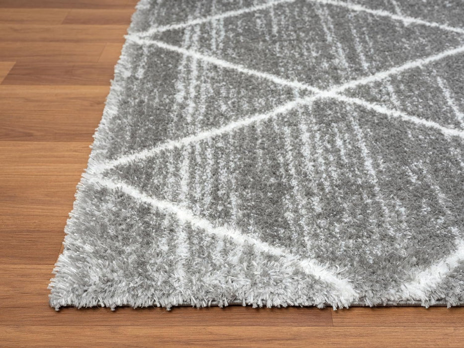 HR Luxurious Moroccan Diamond Shag Rug | Plush 1-Inch-High Pile Soft & Durable Area Rug  #26222