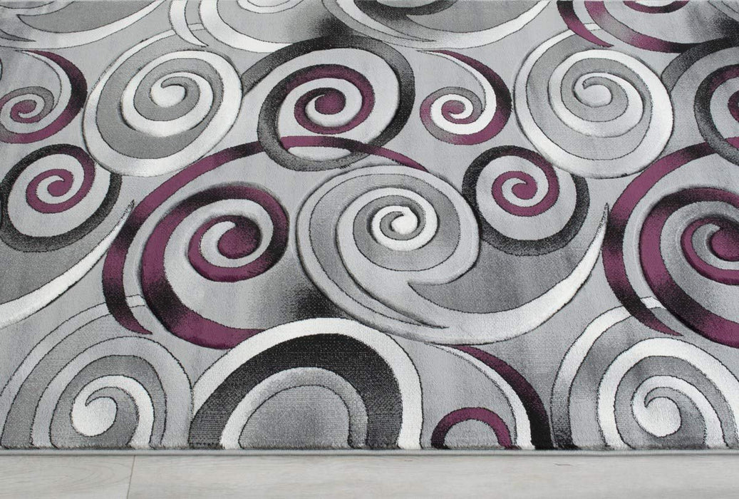 Swirls Contemporary Hand Carved Rugs #14