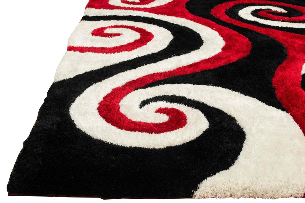 3-D Hand Curved Shaggy Rug #05