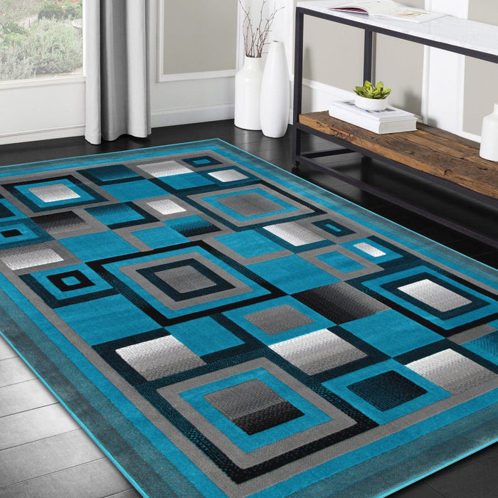 Geometric Abstract Area Rug LUX-910