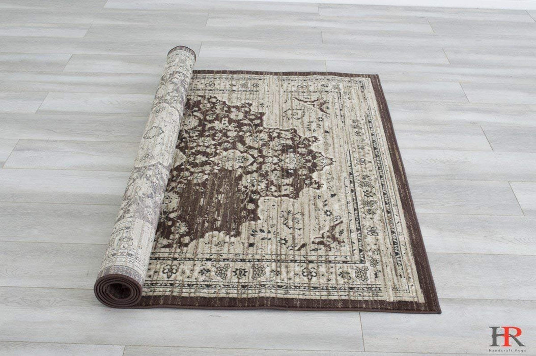 Floral Pattern Distressed Rug #93