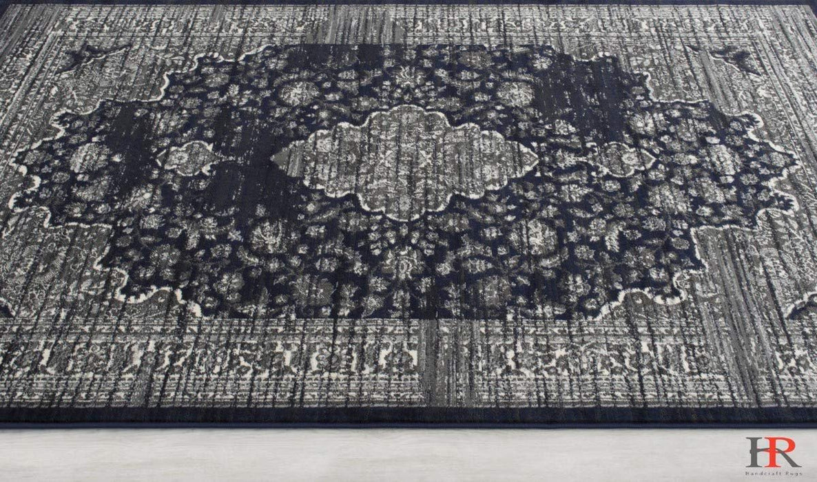 Floral Pattern Distressed Rug #93