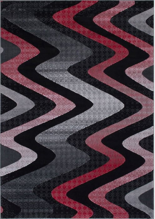 Abstract Area Rug Modern Zigzag Wave #66