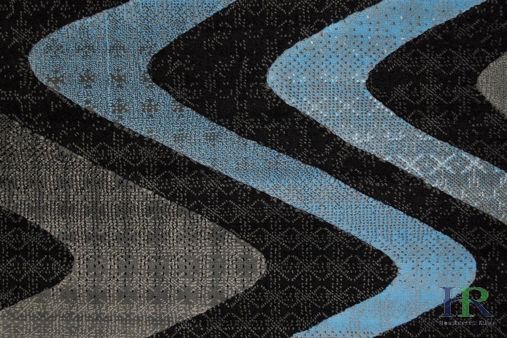 Abstract Area Rug Modern Zigzag Wave #66