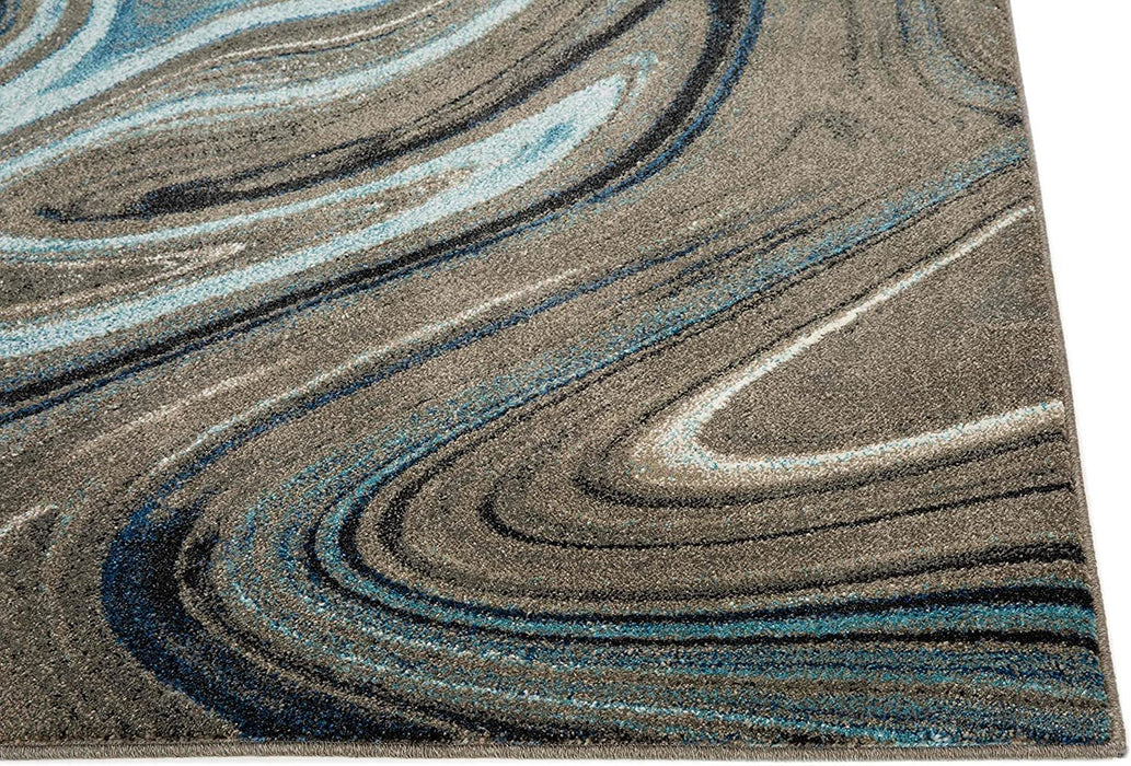 Marble Rugs Grey Blue Multi Color Abstract Livingroom #77