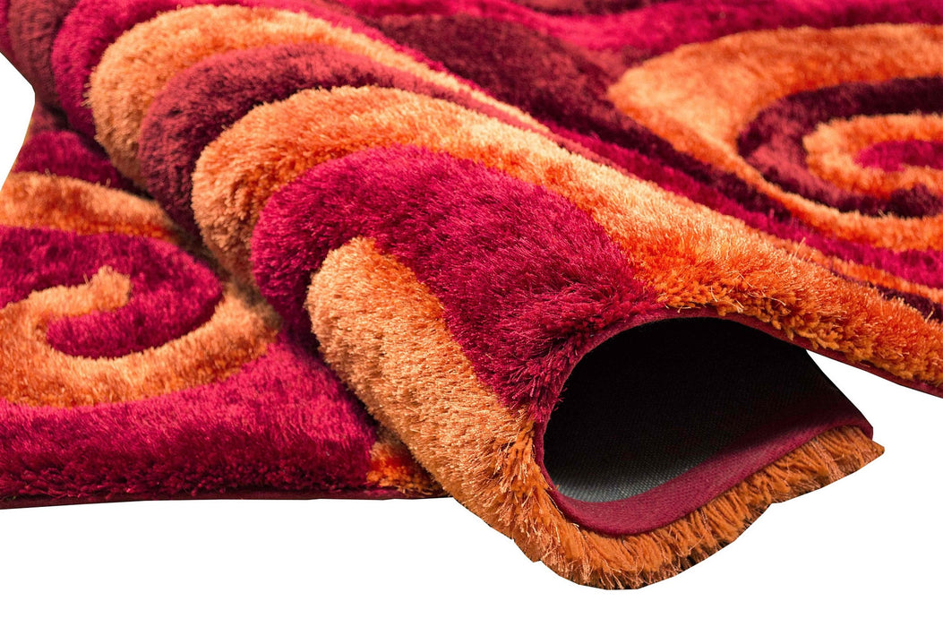 3-D Hand Curved Shaggy Rug #05