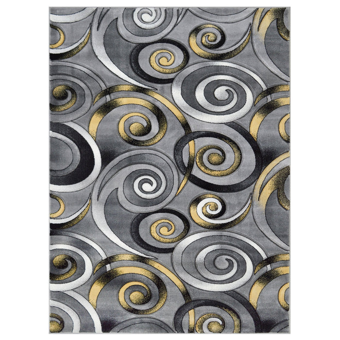 Swirls Contemporary Hand Carved Rugs #14