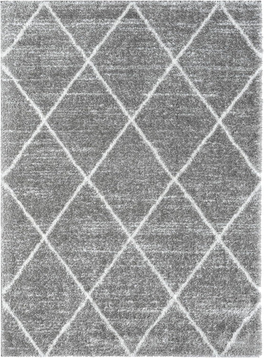 HR Luxurious Moroccan Diamond Shag Rug | Plush 1-Inch-High Pile Soft & Durable Area Rug  #26222