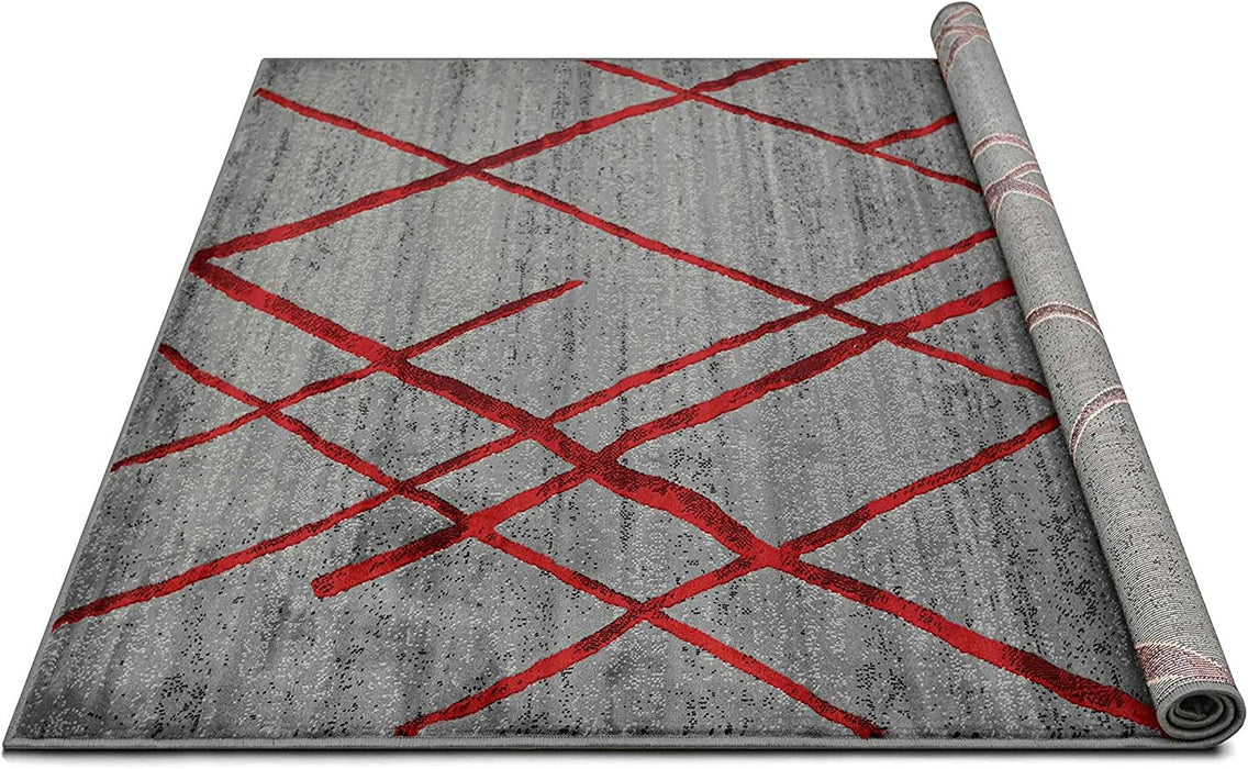 Diamond Pattern Contemporary Abstract Area Rug