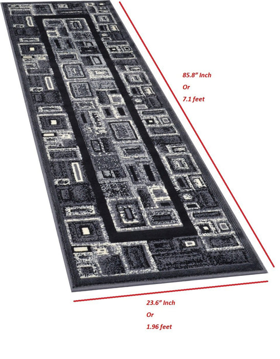 Frame/Boxy/Cube Pattern-Shed Free Rug