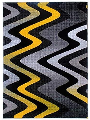 Abstract Area Rug Modern Zigzag Wave #66