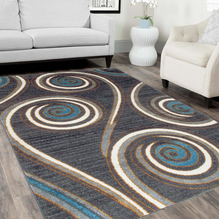 Spiral Distressed Rug #82