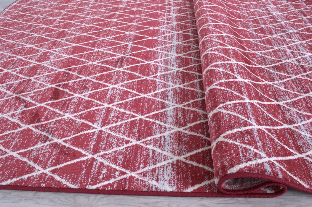 Moroccan Trellis/Diamond Pattern Area Rug #81