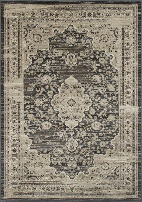 Floral Pattern Distressed Rug #93