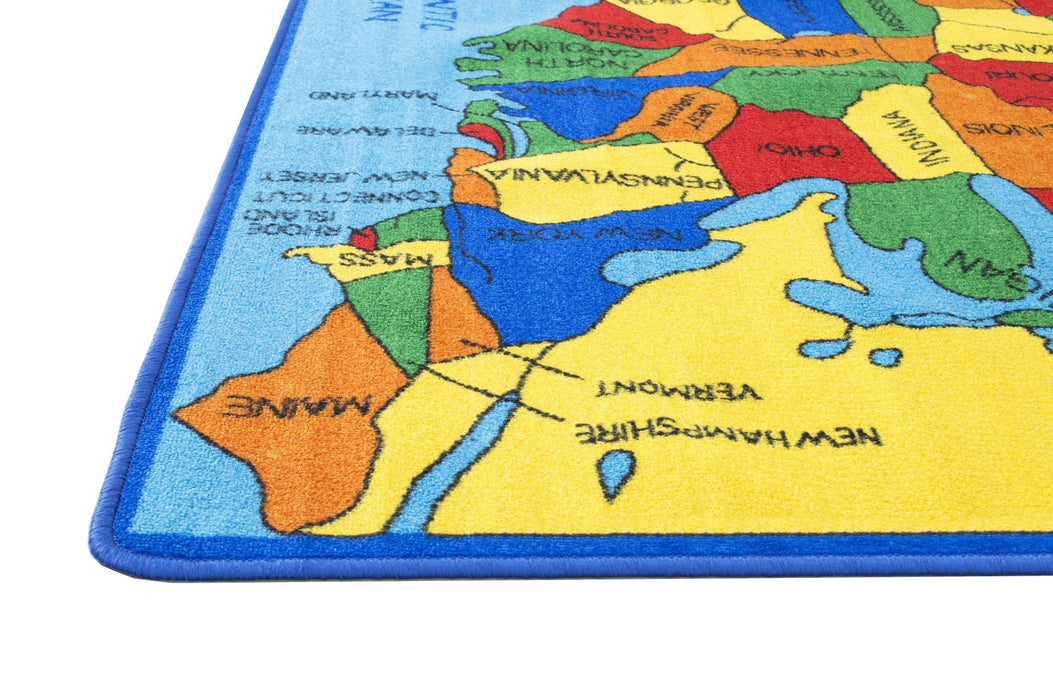 USA Map Kids Educational Non-Slip Gel Back