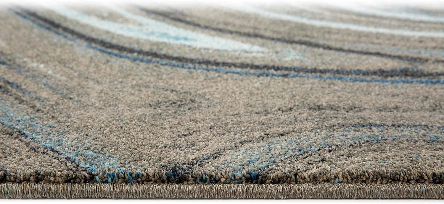 Marble Rugs Grey Blue Multi Color Abstract Livingroom #77