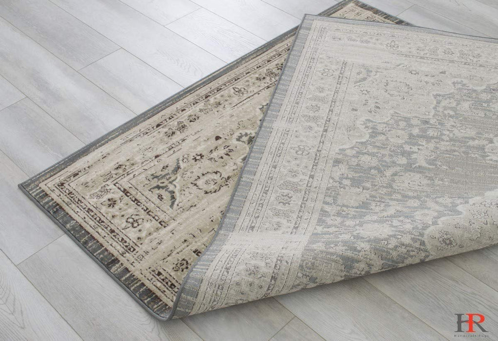 Floral Pattern Distressed Rug #93