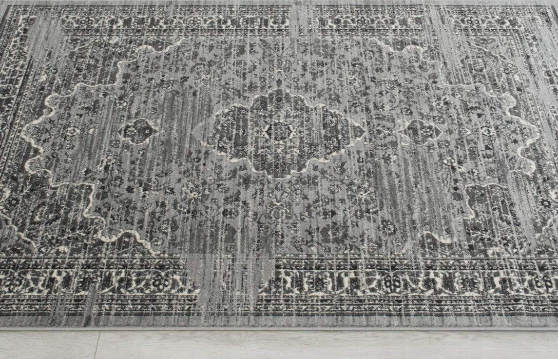 Floral Pattern Distressed Rug #93