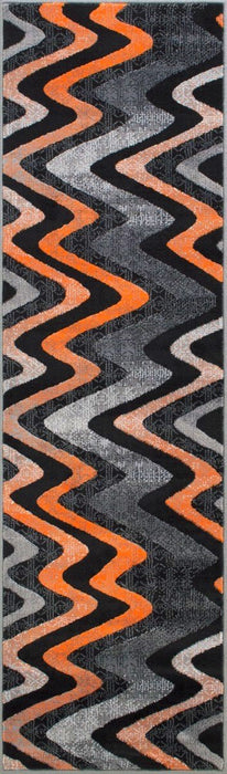 Abstract Area Rug Modern Zigzag Wave #66