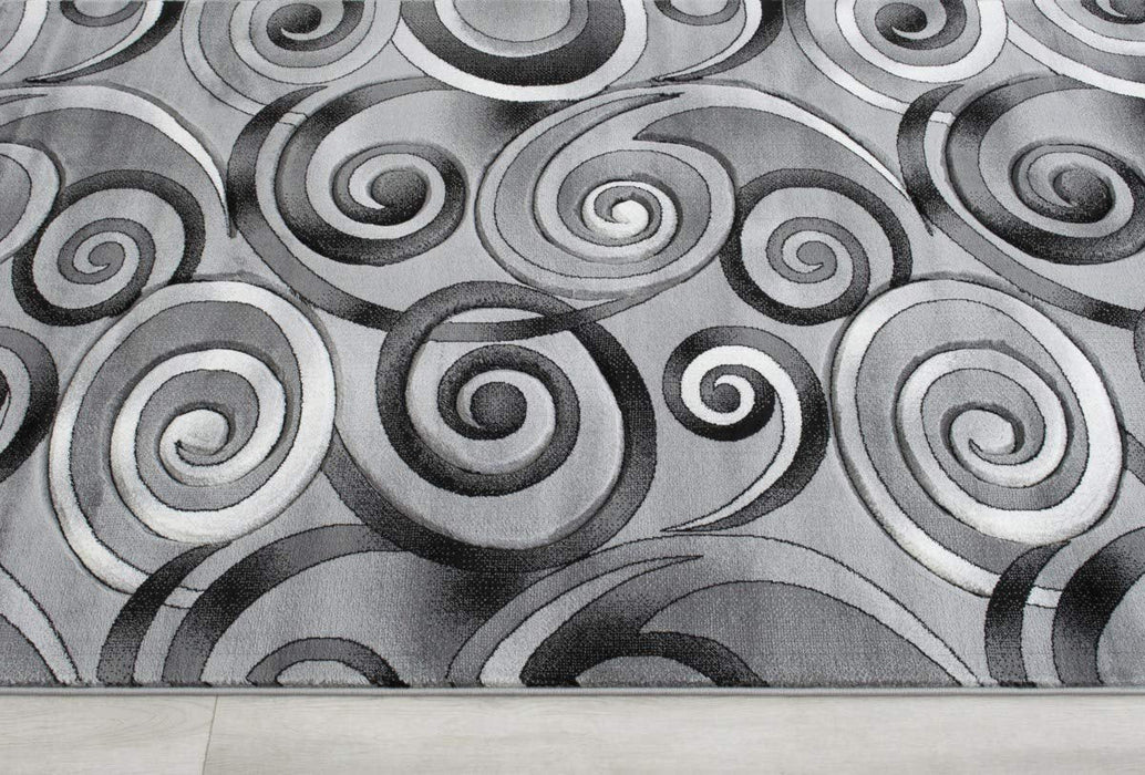 Swirls Contemporary Hand Carved Rugs #14