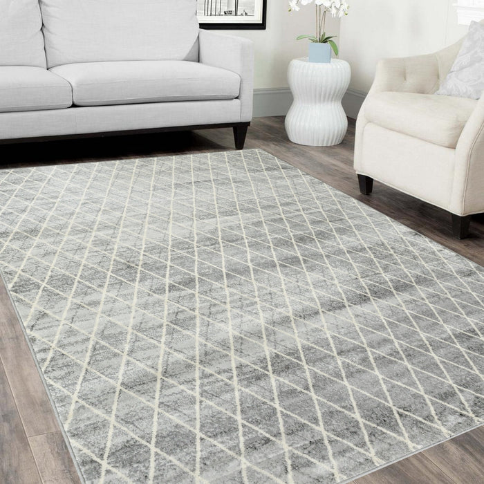 Moroccan Trellis/Diamond Pattern Area Rug #81