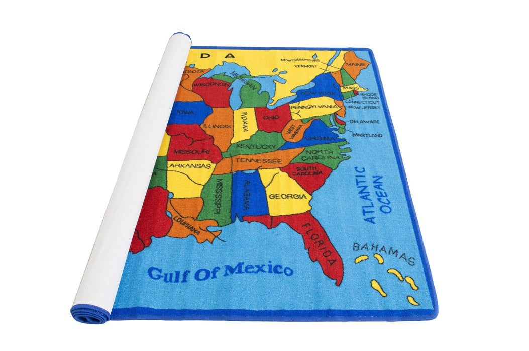 USA Map Kids Educational Non-Slip Gel Back