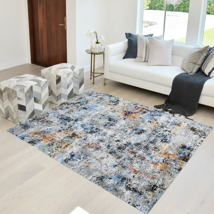 Modern Bohemian Soft Touch Rug Liquid Pattern Area Rugs ,Viscos 70