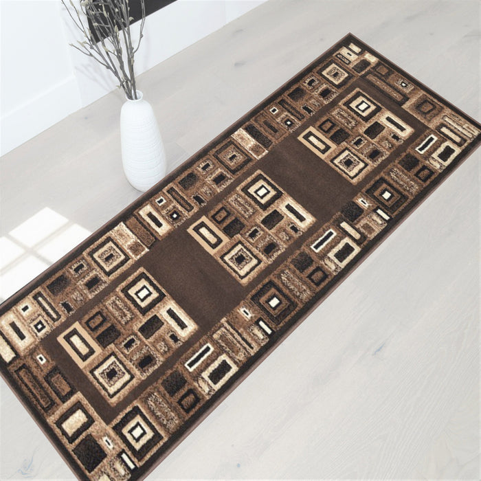 Frame/Boxy/Cube Pattern-Shed Free Rug