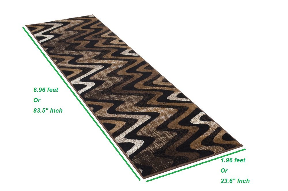 Abstract Area Rug Modern Zigzag Wave #66