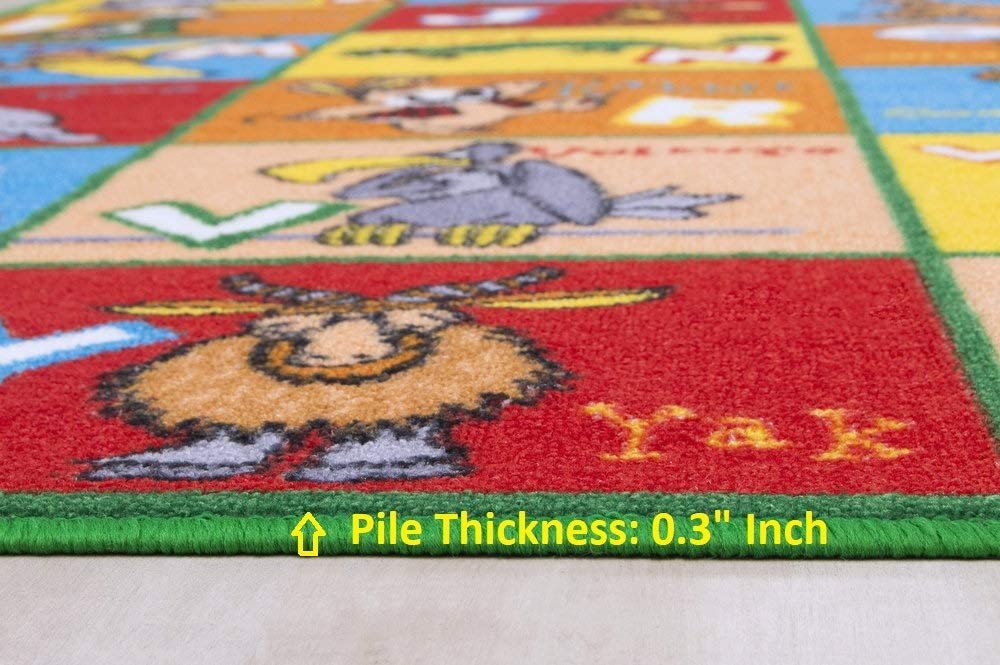 Teaching ABC Animals Kids Educational play mat Non-Slip