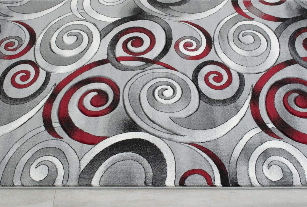 Swirls Contemporary Hand Carved Rugs #14