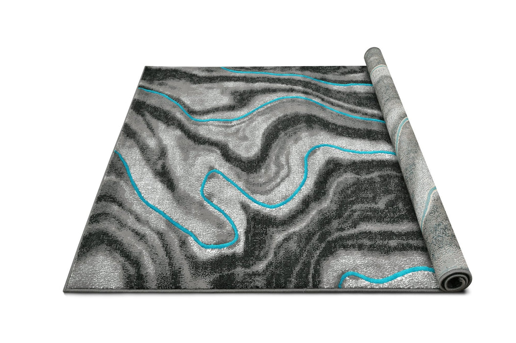 Contemporary Abstract Area Rugs Marble Pattern #296