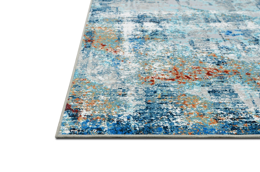 HR Abstract Area Rug - Non-Slip Rubber Backing, Polyester #1101